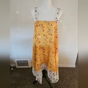 Zara Yellow Floral Asymmetrical Dress